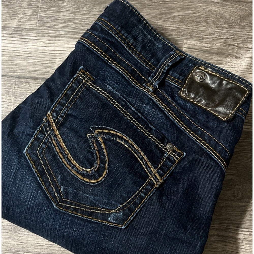 Silver Jeans Camden Rose Bell Bottom Low Rise Dark Wash Jeans‎ SZ 31x31 (33x31)